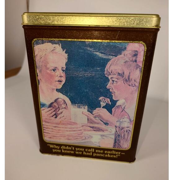 Vtg Pillsbury Hungry Jack Pancake Mix Tin Empty Metal Box Container Minor Wear - Picture 3 of 10